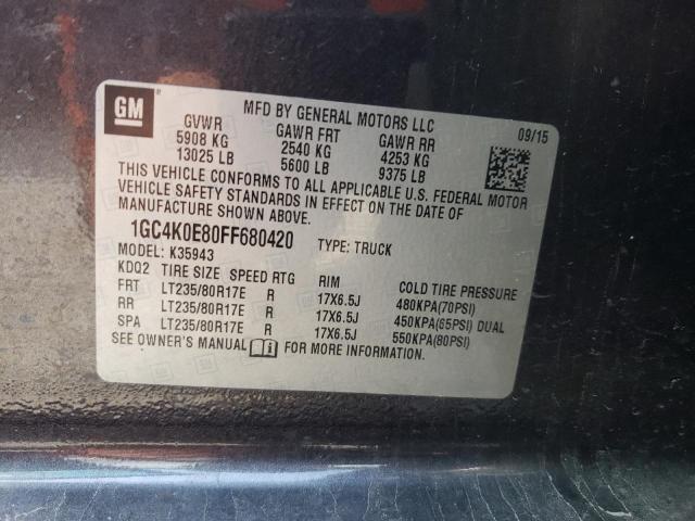 2015 CHEVROLET 3500 1GC4K0E80FF680420