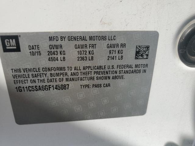2016 CHEVROLET MALIBU LIMITED LT 1G11C5SA6GF145087