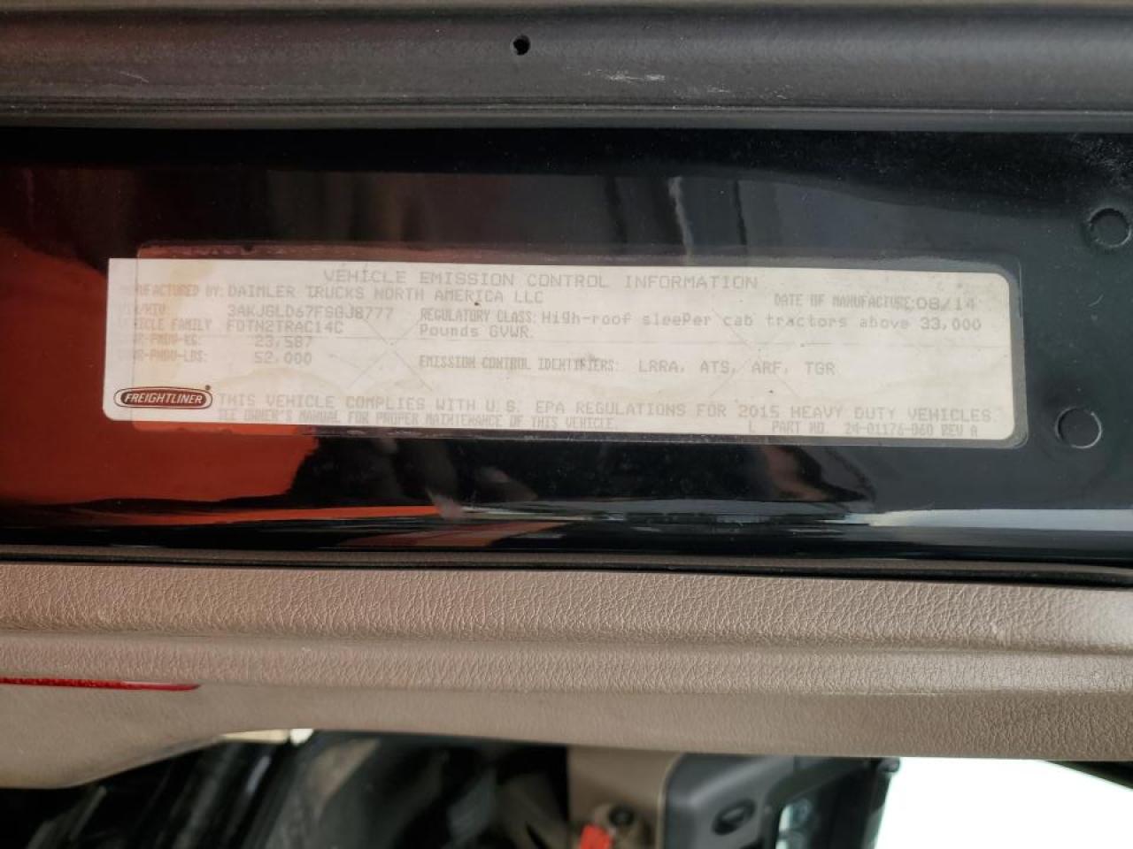 Lot #3191398882 2015 FREIGHTLINER CASCADIA 1