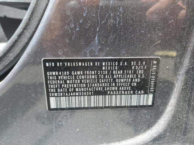 2017 VOLKSWAGEN JETTA S 3VW2B7AJ4HM336341
