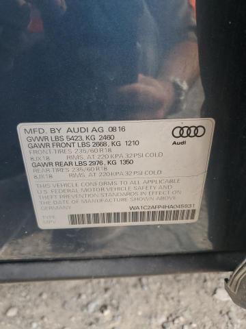 2017 AUDI Q5 PREMIUM WA1C2AFP4HA045931