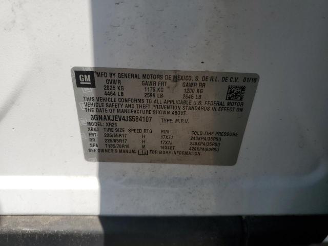 2018 CHEVROLET EQUINOX LT - 3GNAXJEV4JS584107