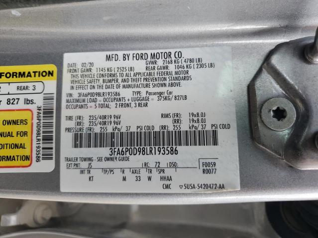 2020 FORD FUSION TIT 3FA6P0D98LR193586