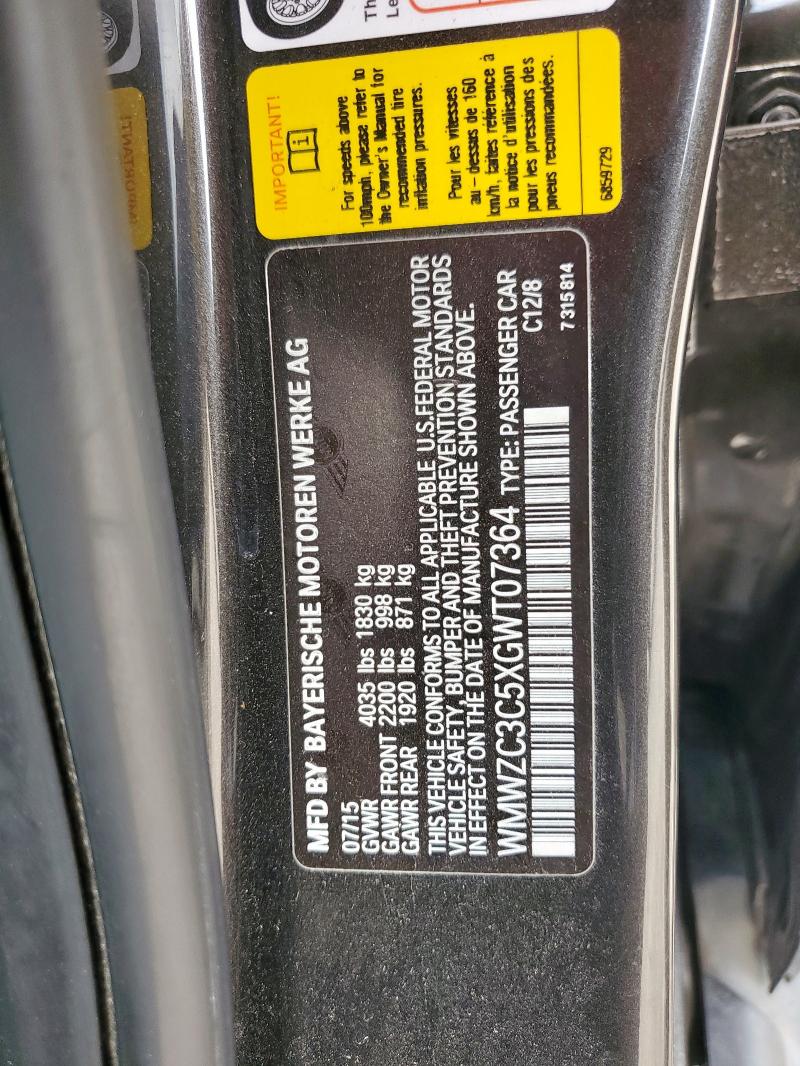 2016 MINI COOPER S C - WMWZC3C5XGWT07364