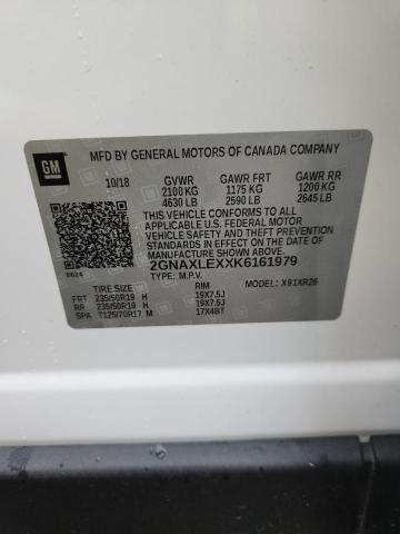 2019 CHEVROLET EQUINOX LT - 2GNAXLEXXK6161979