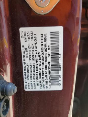 2019 HONDA CR-V EXL - 7FARW2H86KE026221