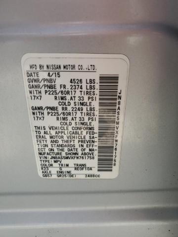 2015 NISSAN ROGUE SELE - JN8AS5MVXFW761758