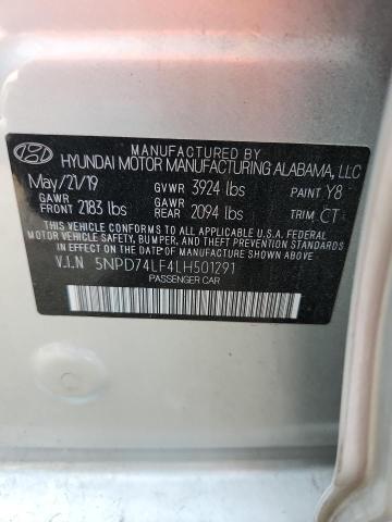 2020 HYUNDAI ELANTRA SE 5NPD74LF4LH501291