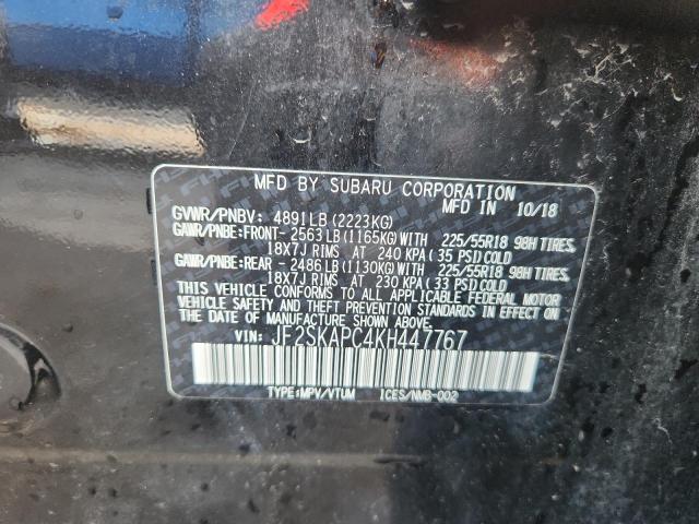 2019 SUBARU FORESTER S JF2SKAPC4KH447767