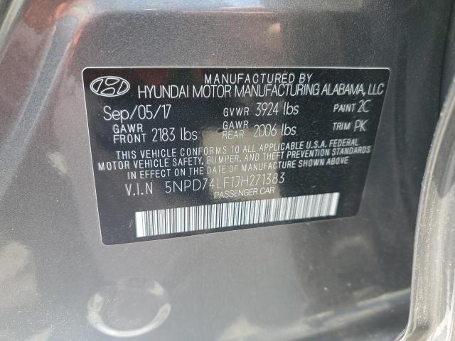 2018 HYUNDAI ELANTRA SE 5NPD74LF1JH271383