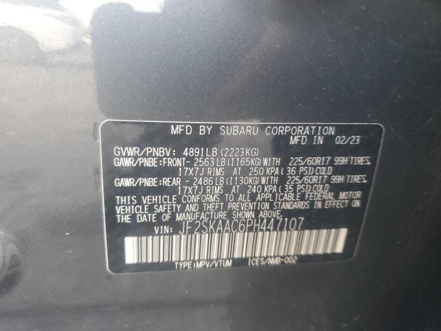 2023 SUBARU FORESTER JF2SKAAC6PH447107