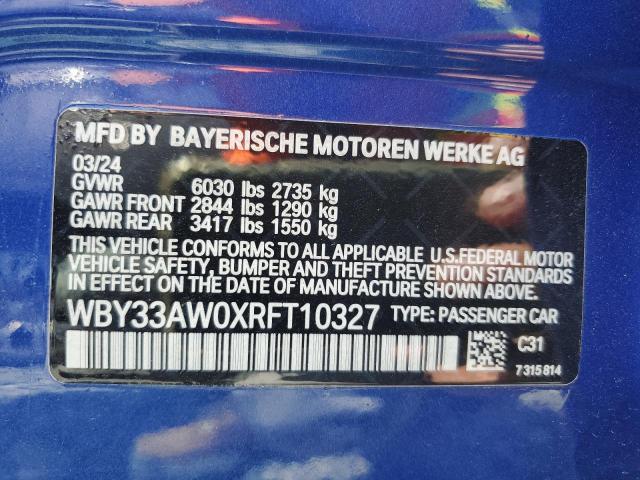2024 BMW I4 M50 WBY33AW0XRFT10327