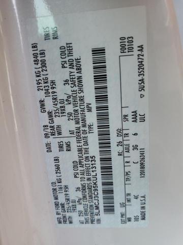 2019 LINCOLN MKC RESERV 5LMCJ3C95KUL13135