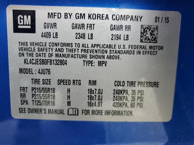 2015 BUICK ENCORE KL4CJESB0FB132804