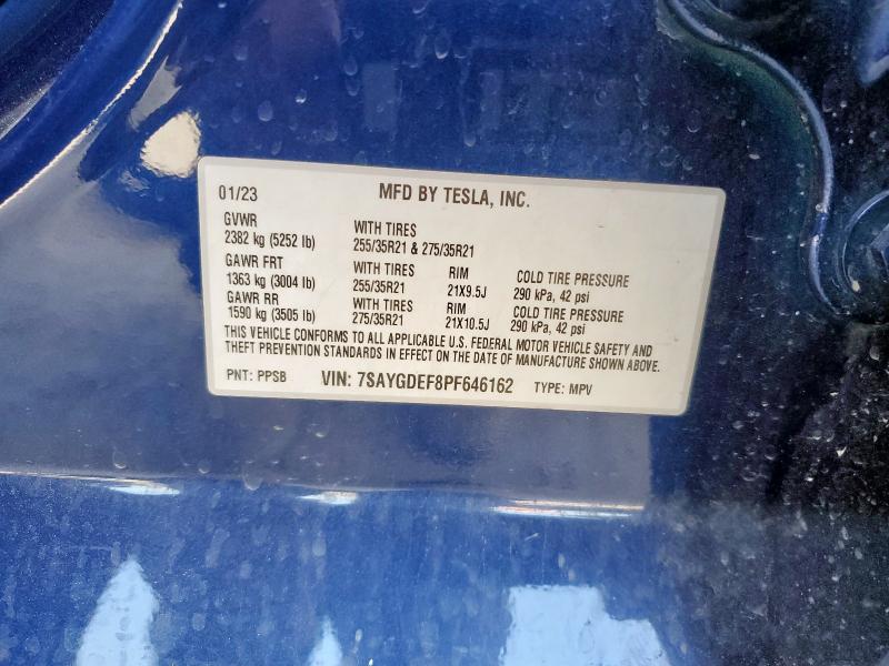 2023 TESLA MODEL Y 7SAYGDEF8PF646162
