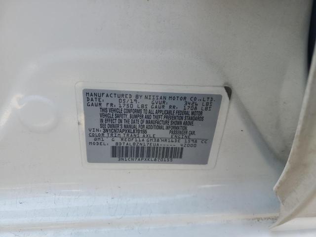 2019 NISSAN VERSA S 3N1CN7APXKL870155