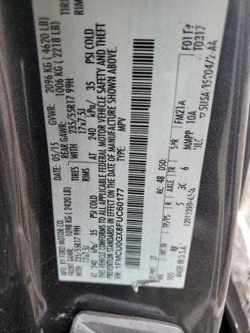 2015 FORD ESCAPE SE - 1FMCU0GX8FUC60177