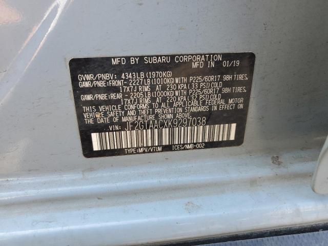 2019 SUBARU CROSSTREK JF2GTAACXK9297038