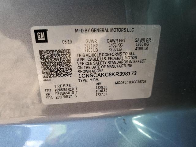2019 CHEVROLET TAHOE C150 - 1GNSCAKC8KR398173