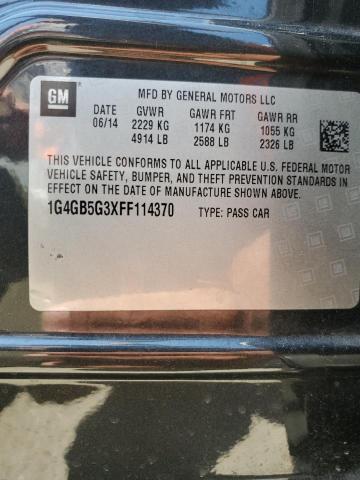 2015 BUICK LACROSSE 1G4GB5G3XFF114370