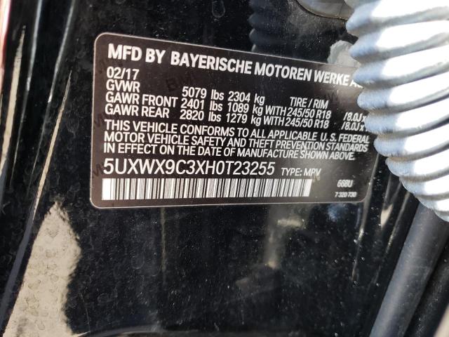2017 BMW X3 XDRIVE2 5UXWX9C3XH0T23255