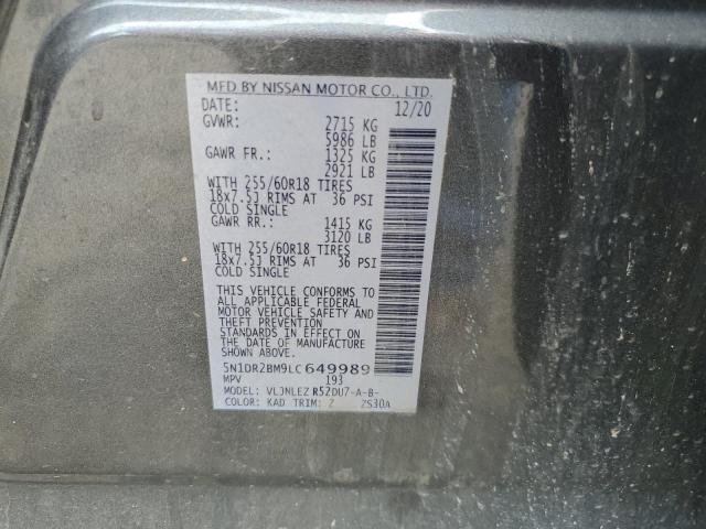 2020 NISSAN PATHFINDER 5N1DR2BM9LC649989
