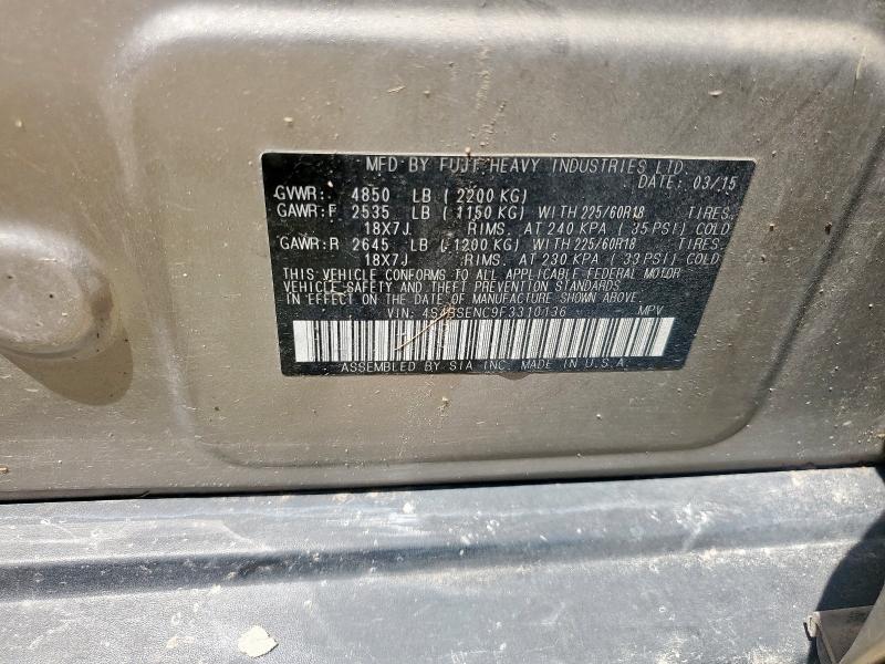 2015 SUBARU OUTBACK 3. 4S4BSENC9F3310136
