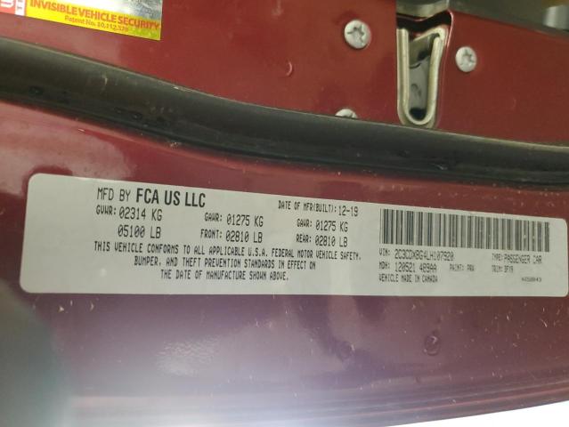 2020 DODGE CHARGER SX 2C3CDXBG4LH107920