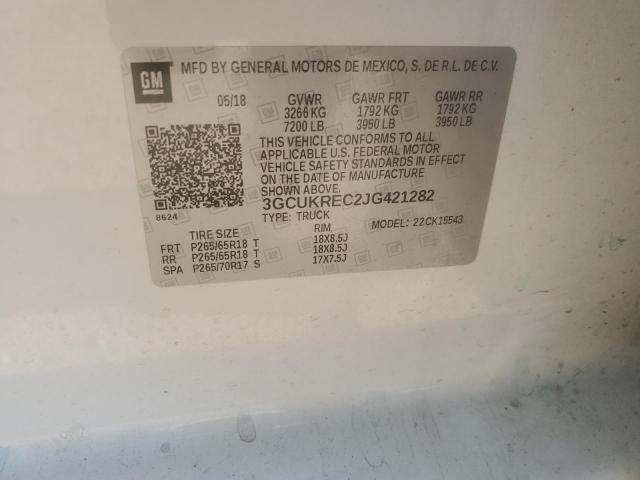 2018 CHEVROLET SILVERADO - 3GCUKREC2JG421282