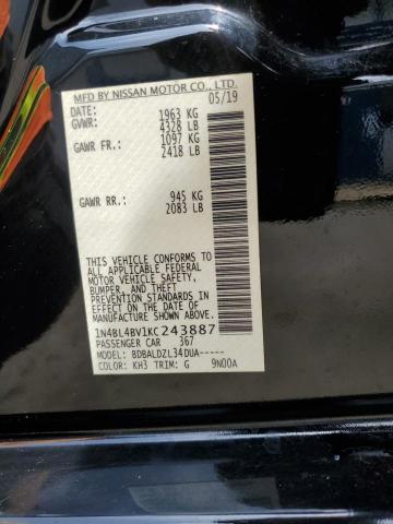 2019 NISSAN ALTIMA S - 1N4BL4BV1KC243887