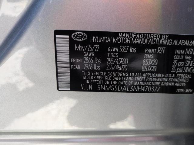 2022 HYUNDAI SANTA FE 5NMS5DAL3NH470377
