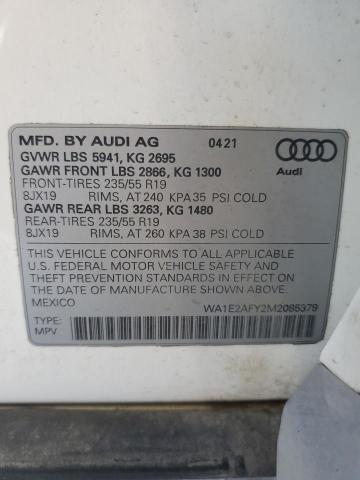 2021 AUDI Q5 E PREMI WA1E2AFY2M2085379