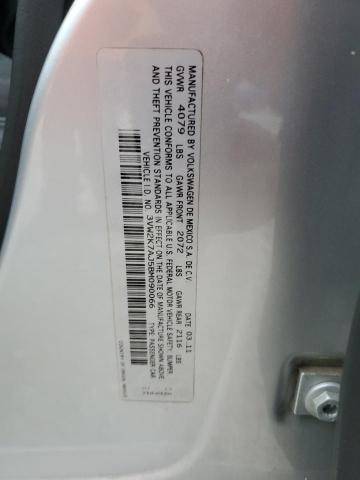 2011 VOLKSWAGEN JETTA BASE - 3VW2K7AJ5BM090066
