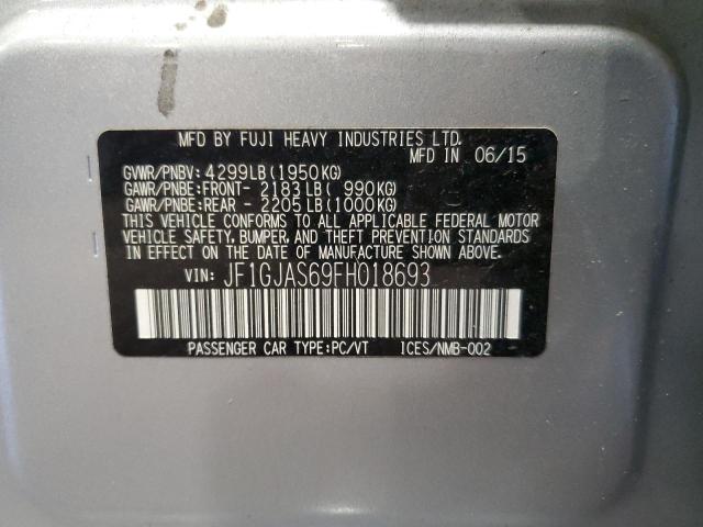 2015 SUBARU IMPREZA SP JF1GJAS69FH018693