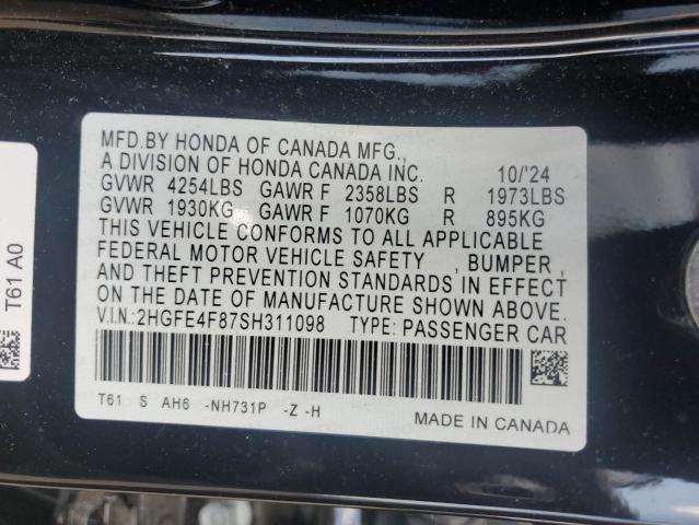 2025 HONDA CIVIC SPORT #3291168980
