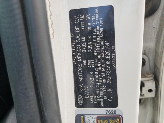2020 KIA FORTE GT L 3KPF34AD6LE261641