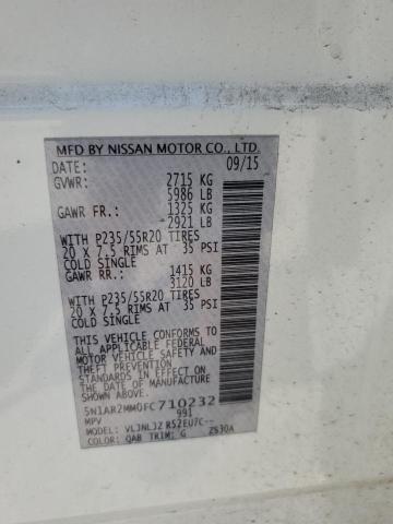 2015 NISSAN PATHFINDER 5N1AR2MM0FC710232