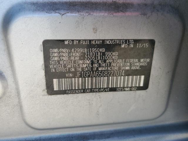 2016 SUBARU IMPREZA JF1GPAA65G8227074