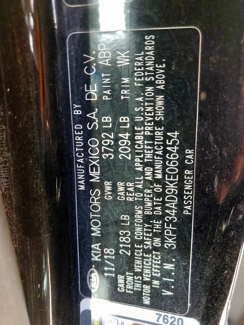 2019 KIA FORTE GT L - 3KPF34AD9KE066454