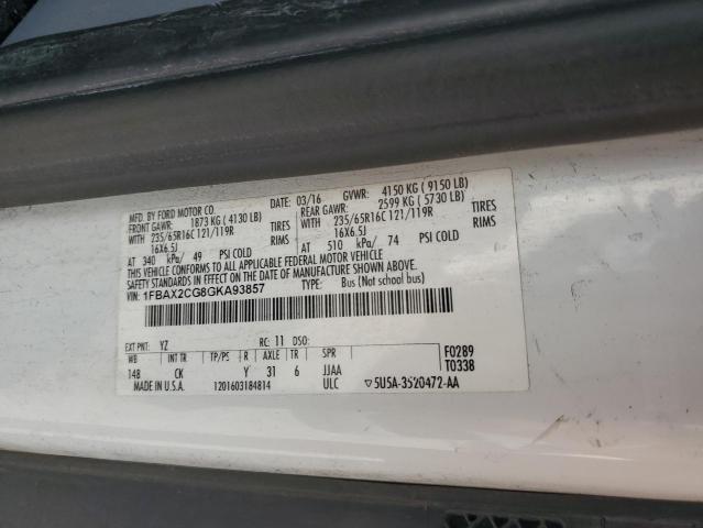 2016 FORD TRANSIT T- - 1FBAX2CG8GKA93857