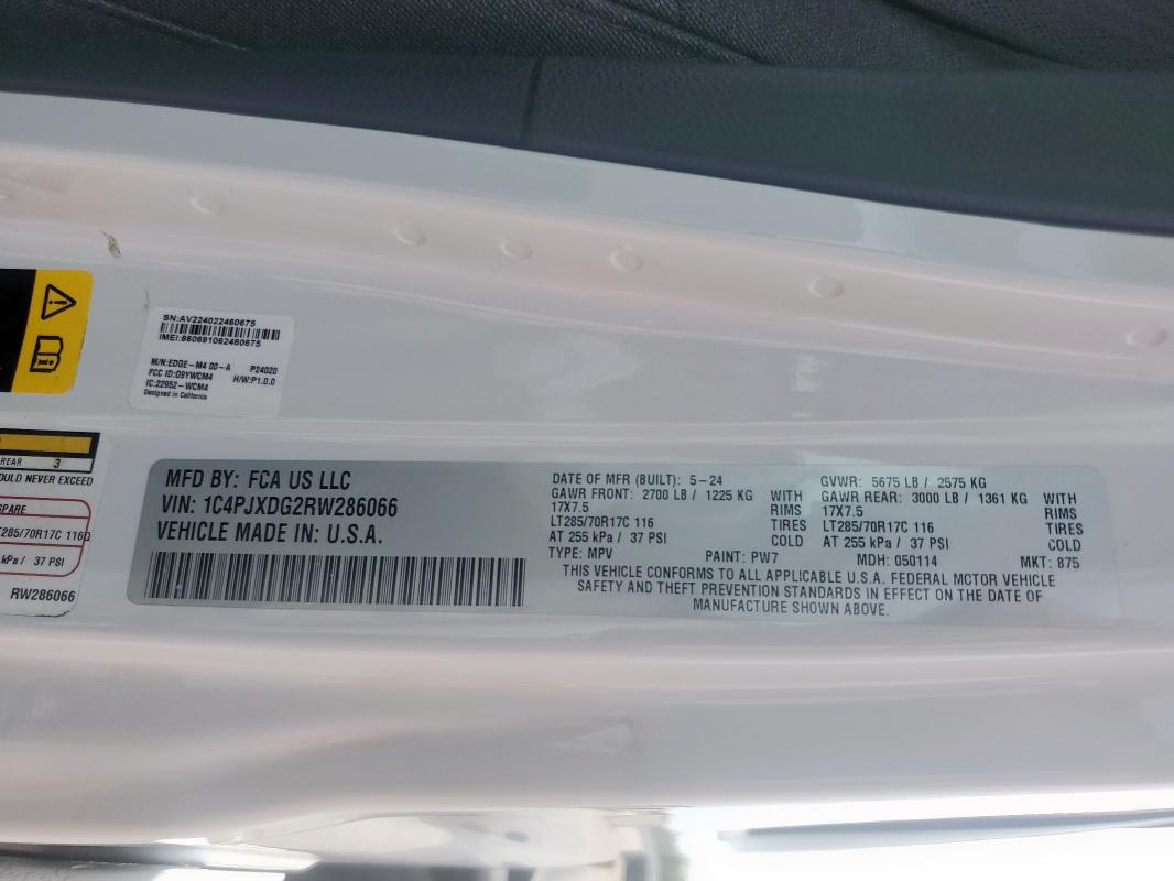 2024 JEEP WRANGLER S 1C4PJXDG2RW286066