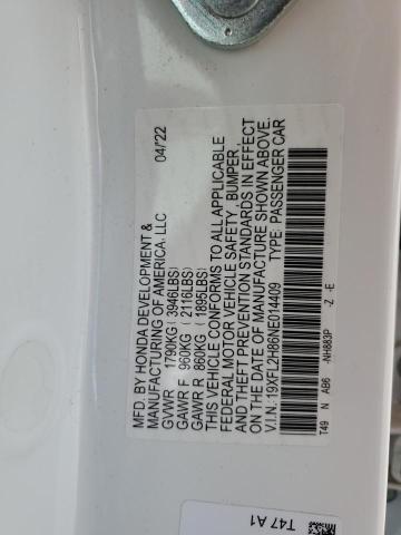 2022 HONDA CIVIC SPOR - 19XFL2H86NE014409