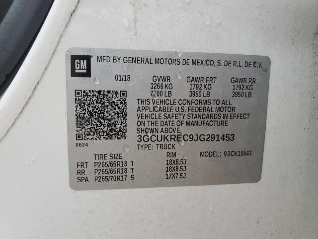 2018 CHEVROLET SILVERADO - 3GCUKREC9JG291453
