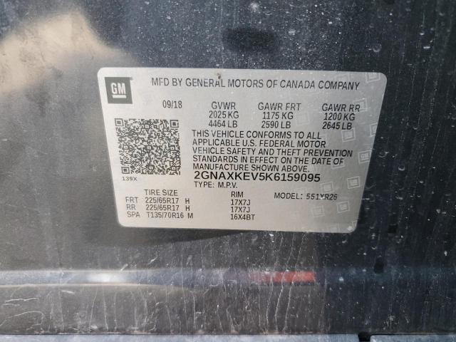 2019 CHEVROLET EQUINOX LT - 2GNAXKEV5K6159095