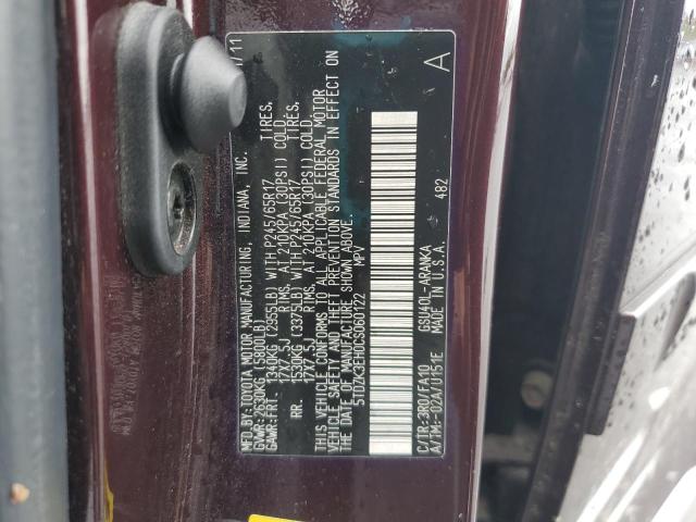 2012 TOYOTA HIGHLANDER - 5TDZK3EH0CS060122