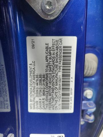 2021 HONDA ACCORD SPO 1HGCV1F39MA109211