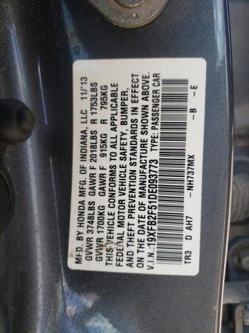 2013 HONDA CIVIC LX - 19XFB2F51DE093773