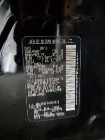 2017 NISSAN ARMADA PLA JN8AY2NE2H9702748