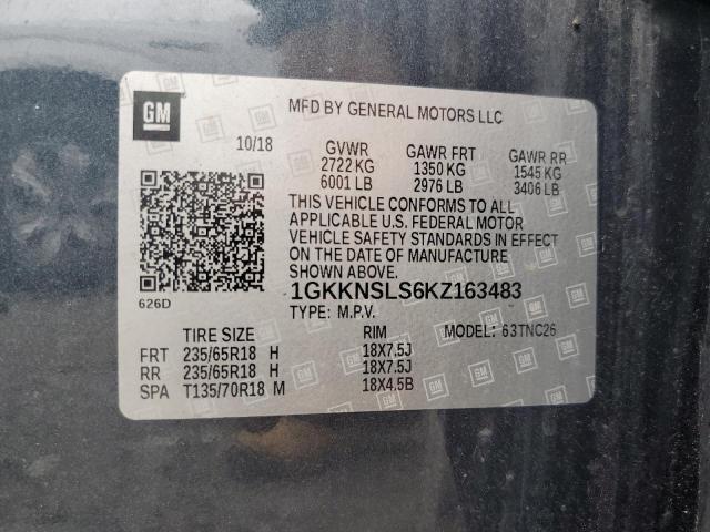 2019 GMC ACADIA SLE 1GKKNSLS6KZ163483