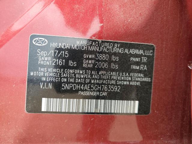 2016 HYUNDAI ELANTRA SE - 5NPDH4AE5GH763592